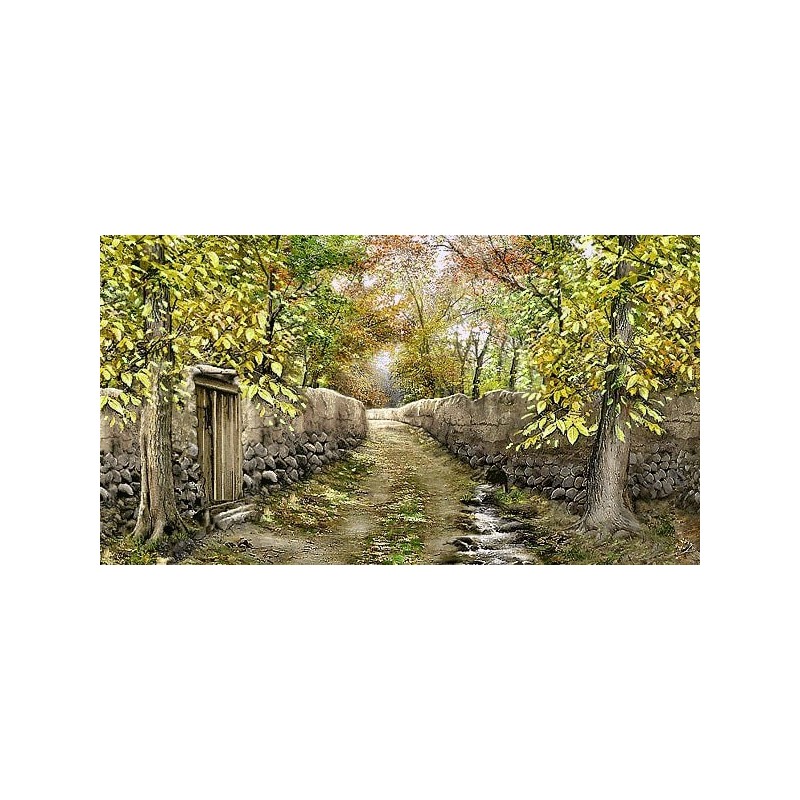 نخ و نقشه تابلو فرش طبیعت کد 88