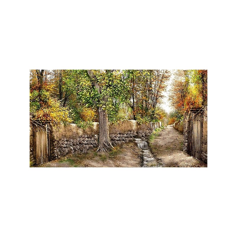 نخ و نقشه تابلو فرش طبیعت کد 89