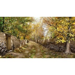 نخ و نقشه تابلو فرش طبیعت کد 90