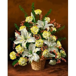 نخ و نقشه تابلو فرش گل کد 72