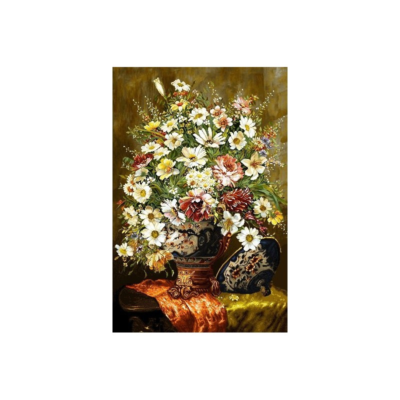 نخ و نقشه تابلو فرش گل کد 73