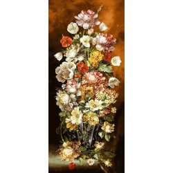 نخ و نقشه تابلو فرش گل کد 76