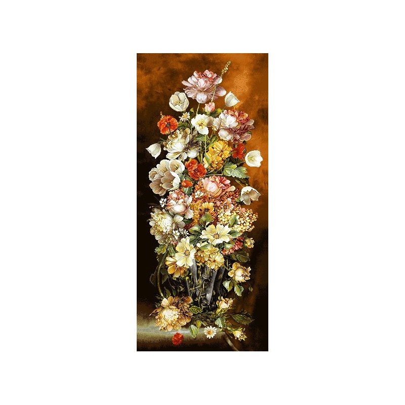 نخ و نقشه تابلو فرش گل کد 76