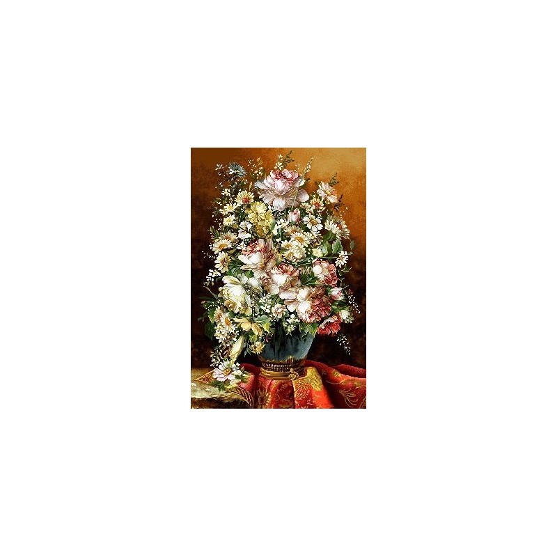 نخ و نقشه تابلو فرش گل کد 78