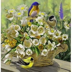 نخ و نقشه تابلو فرش گل کد 81