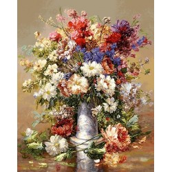 نخ و نقشه تابلو فرش گل کد 82