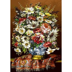 نخ و نقشه تابلو فرش گل کد 83