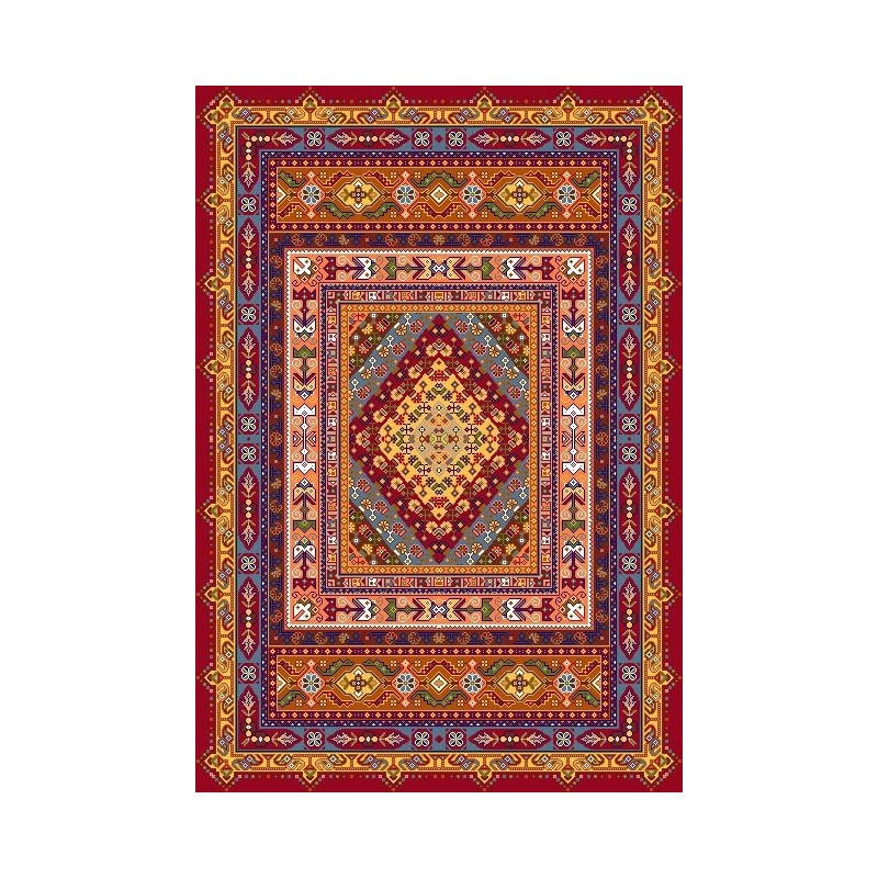 نخ و نقشه فرش درشت باف کد 44