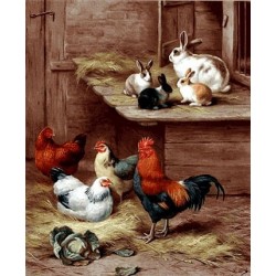 نخ و نقشه تابلو فرش حیوانات کد 17