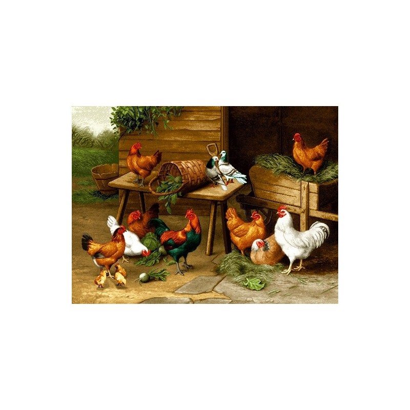 نخ و نقشه تابلو فرش حیوانات کد 23