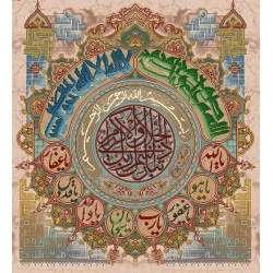 نخ و نقشه تابلو فرش مذهبی کد 109