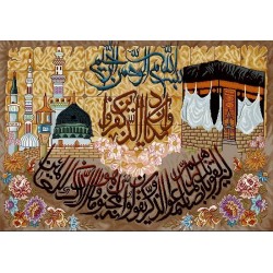 نخ و نقشه تابلو فرش مذهبی کد 124