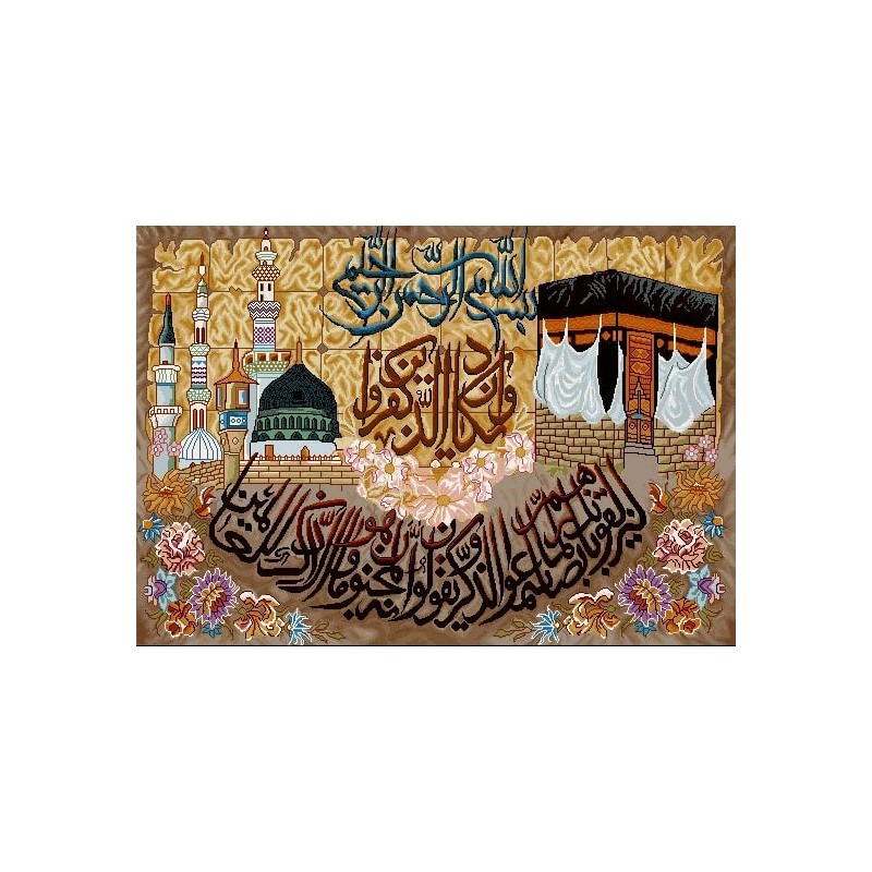 نخ و نقشه تابلو فرش مذهبی کد 124