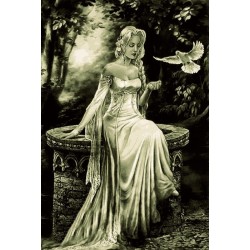 نخ و نقشه تابلو فرش تندیس کد 9