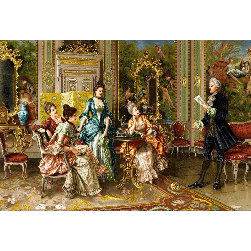 نخ و نقشه تابلو فرش فرانسوی کد 166