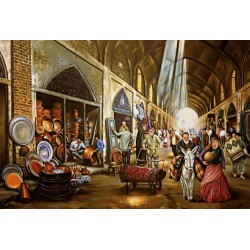 نخ و نقشه تابلو فرش ایرانی کد 68