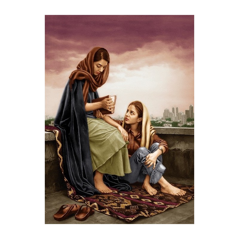 نخ و نقشه تابلو فرش ایرانی کد 73