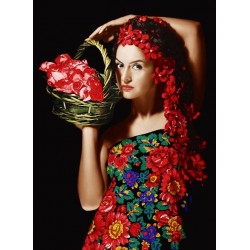 نخ و نقشه تابلو فرش ایرانی کد 74