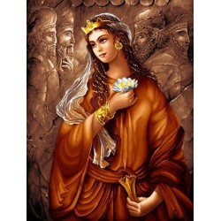 نخ و نقشه تابلو فرش ایرانی کد 75