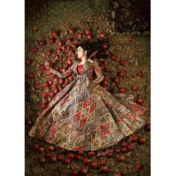 نخ و نقشه تابلو فرش ایرانی کد 77