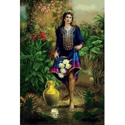 نخ و نقشه تابلو فرش ایرانی کد 78