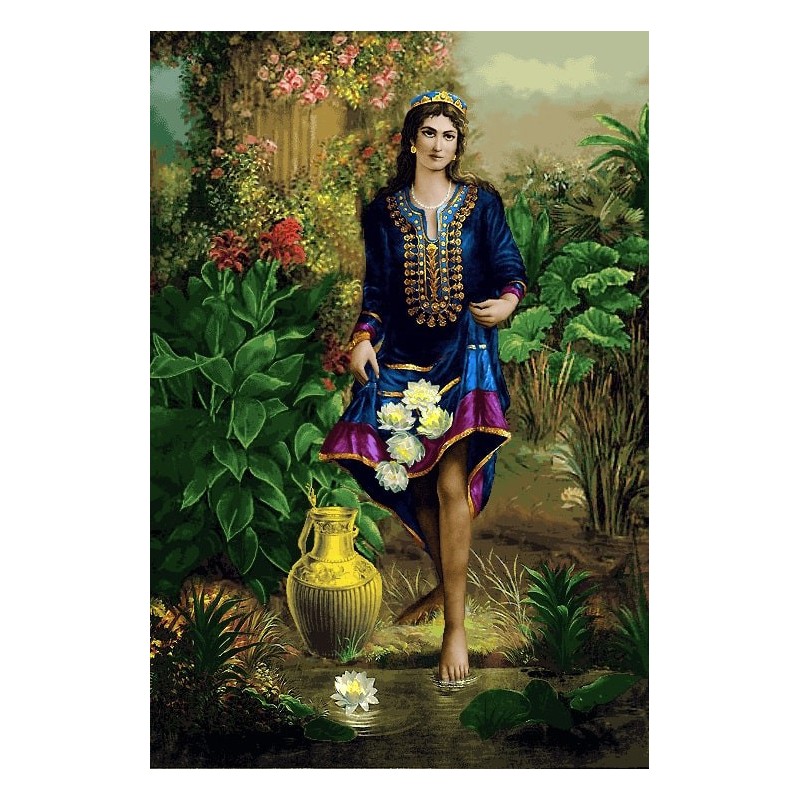 نخ و نقشه تابلو فرش ایرانی کد 78