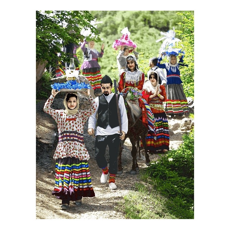 نخ و نقشه تابلو فرش ایرانی کد 89