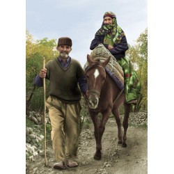 نخ و نقشه تابلو فرش ایرانی کد 90