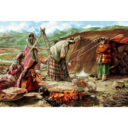 نخ و نقشه تابلو فرش ایرانی کد 91