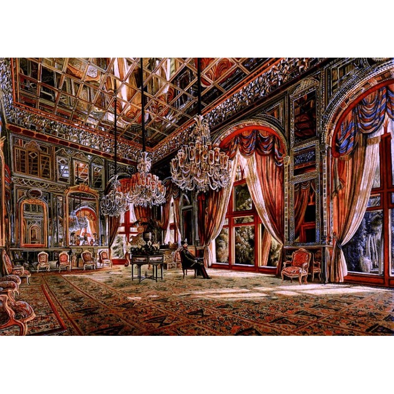 نخ و نقشه تابلو فرش ایرانی کد 100