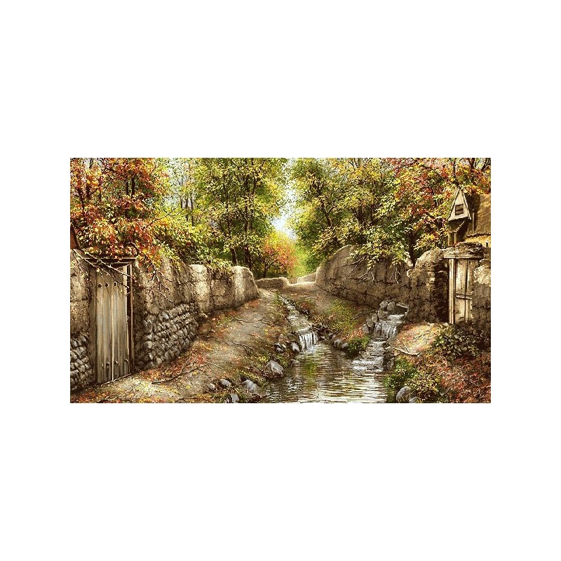 نخ و نقشه تابلو فرش طبیعت کد 96