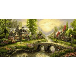 نخ و نقشه تابلو فرش طبیعت کد 98