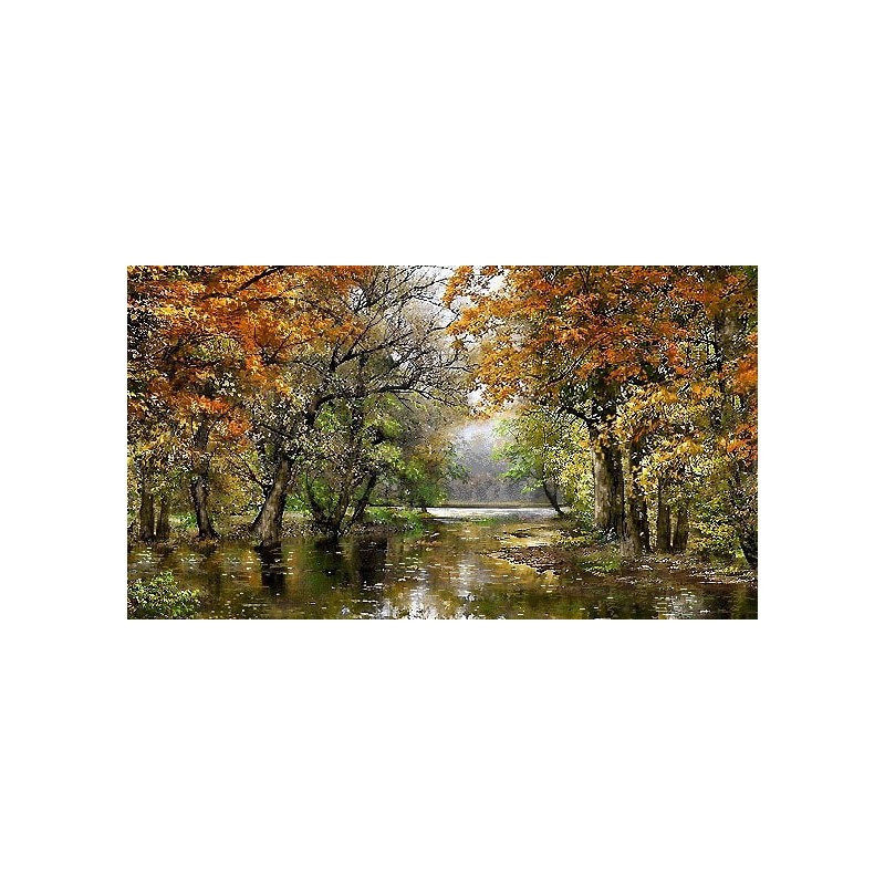 نخ و نقشه تابلو فرش طبیعت کد 99