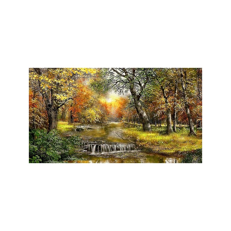 نخ و نقشه تابلو فرش طبیعت کد 106