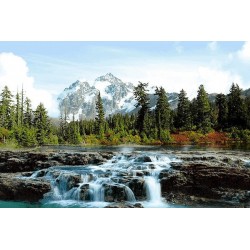 نخ و نقشه تابلو فرش طبیعت کد 109