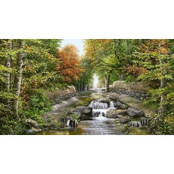 نخ و نقشه تابلو فرش طبیعت کد 110