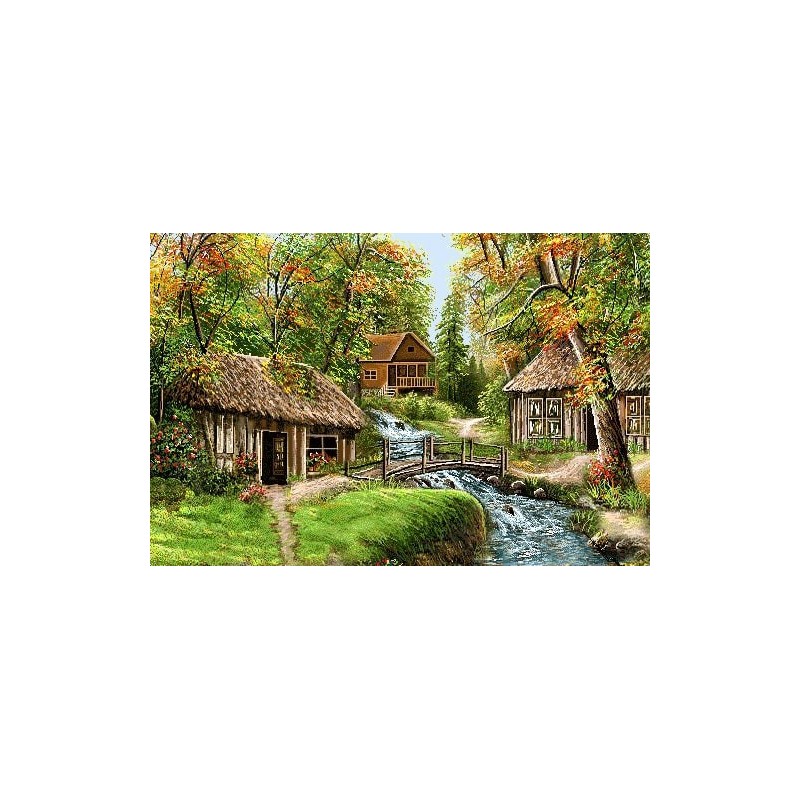 نخ و نقشه تابلو فرش طبیعت کد 71