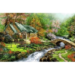 نخ و نقشه تابلو فرش طبیعت کد 24