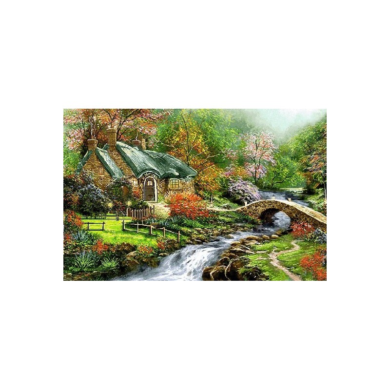 نخ و نقشه تابلو فرش طبیعت کد 24