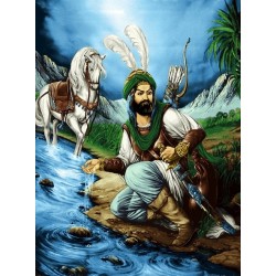 نخ و نقشه تابلو فرش مذهبی کد 132