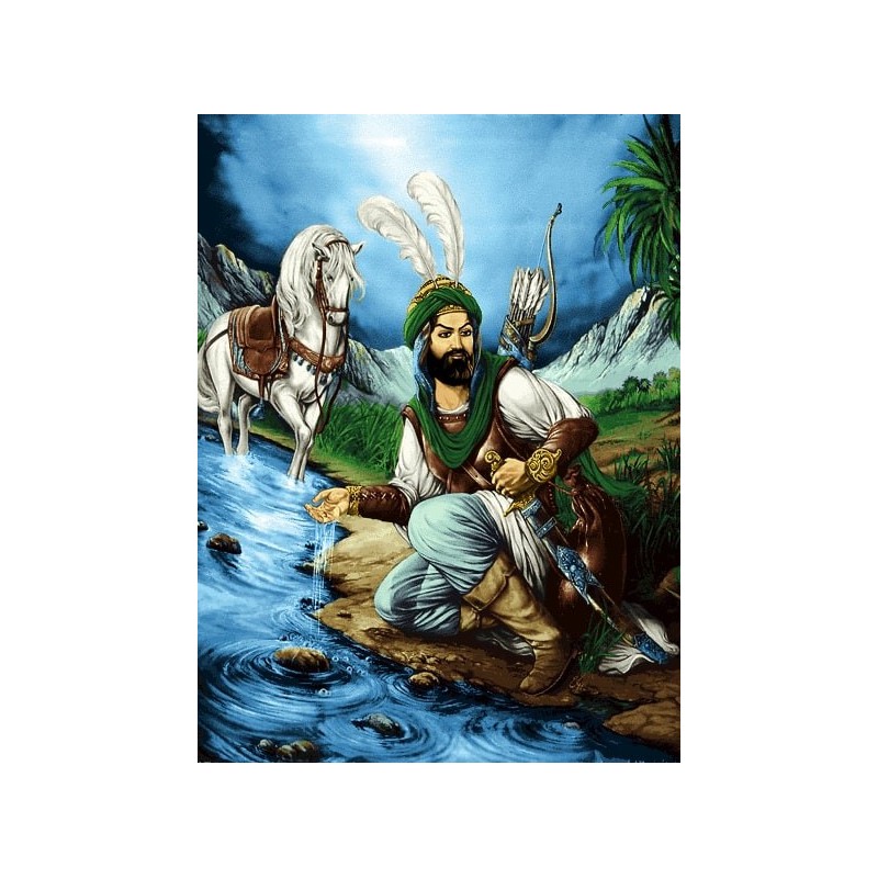 نخ و نقشه تابلو فرش مذهبی کد 132