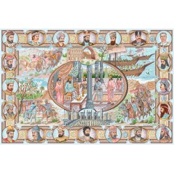 نخ و نقشه تابلو فرش ایرانی کد 47