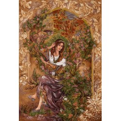 نخ و نقشه تابلو فرش مینیاتوری کد 49