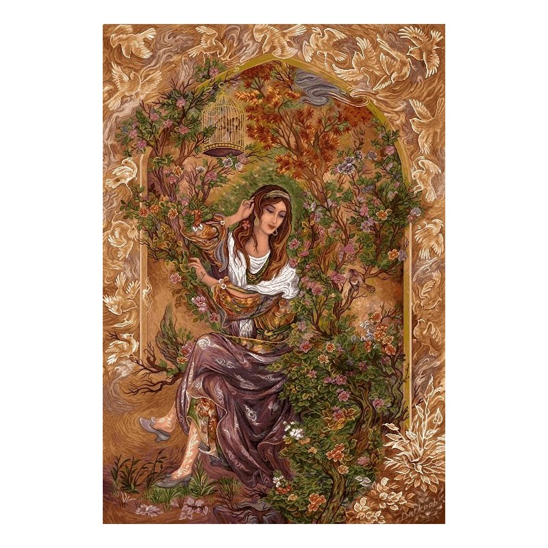 نخ و نقشه تابلو فرش مینیاتوری کد 49