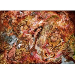 نخ و نقشه تابلو فرش مینیاتوری کد 51