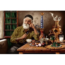 نخ و نقشه تابلو فرش ایرانی کد 54