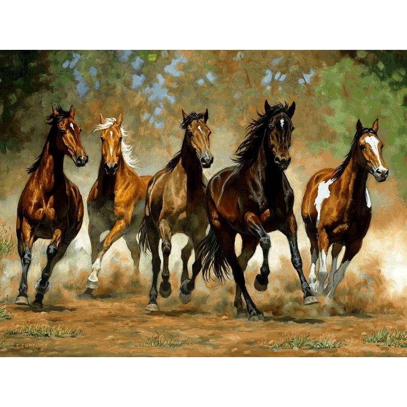 نخ و نقشه تابلو فرش حیوانات کد 29