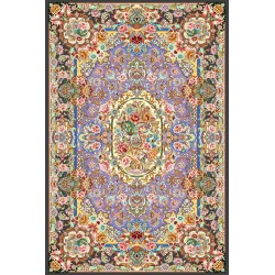 نخ و نقشه فرش طرح سالاری کد 1 زمینه آبی فیروزه ای