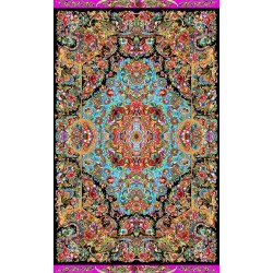 نخ و نقشه فرش کد 11 زمینه فیروزه ای