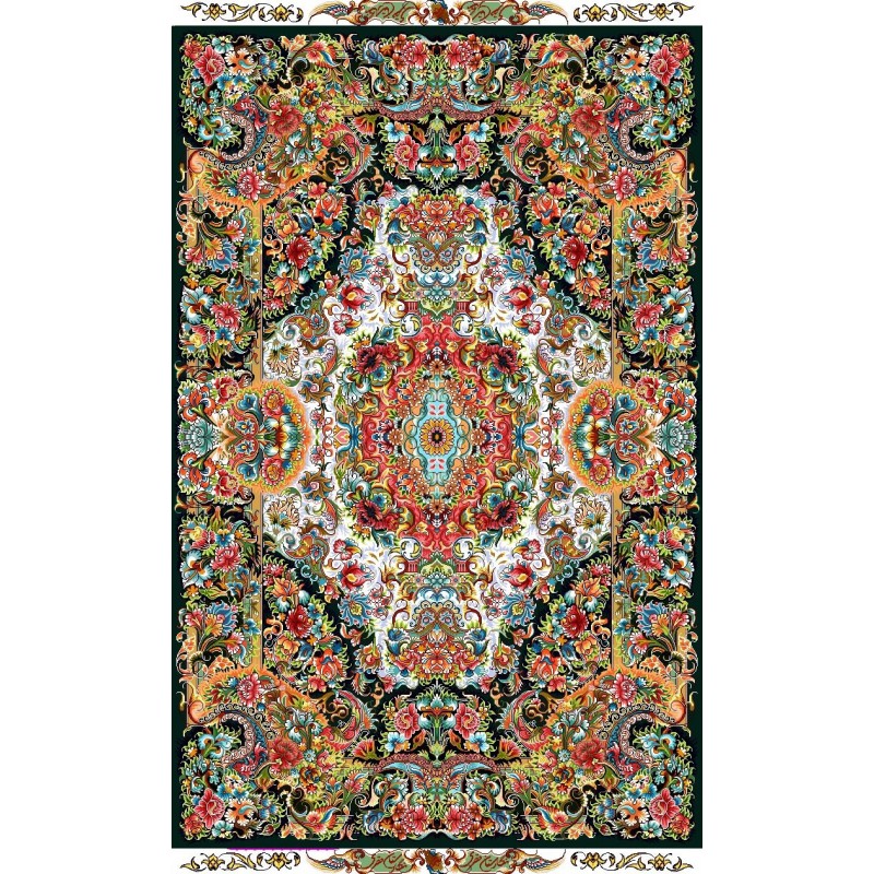 نخ و نقشه فرش کد 11 زمینه کرم